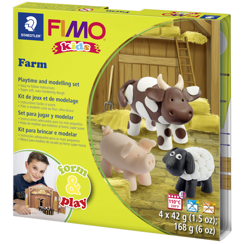 Staedtler FIMO Kids Farm Form & Play Set  Cowling & Wilcox Ltd. - Cowling  & Wilcox