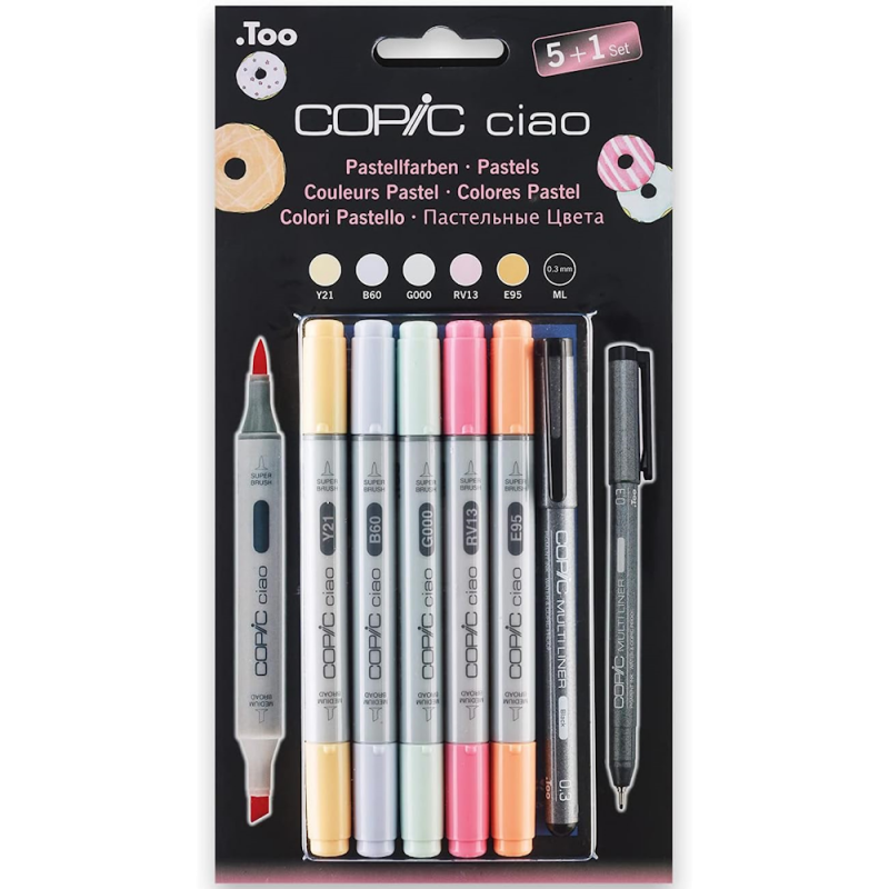 Ciao Marker Pastel Set (5+1)