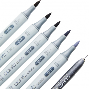 Ciao Marker Cool Greys Set (5+1)