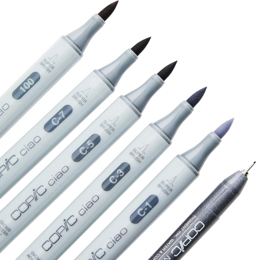 Ciao Marker Cool Greys Set (5+1)