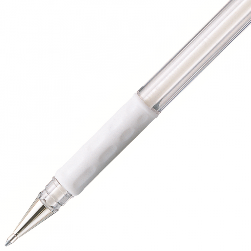 Hybrid Gel Grip 0.8mm White Pen