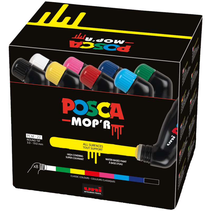 POSCA MOP'R Paint Marker PCM-22 Set (8pc)