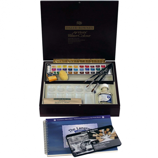 Artists' Watercolour Wooden Box Set