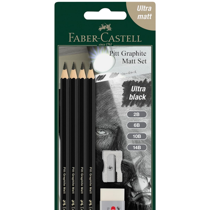 Faber-Castell PITT Graphite Matt Pencil Set (6pc)