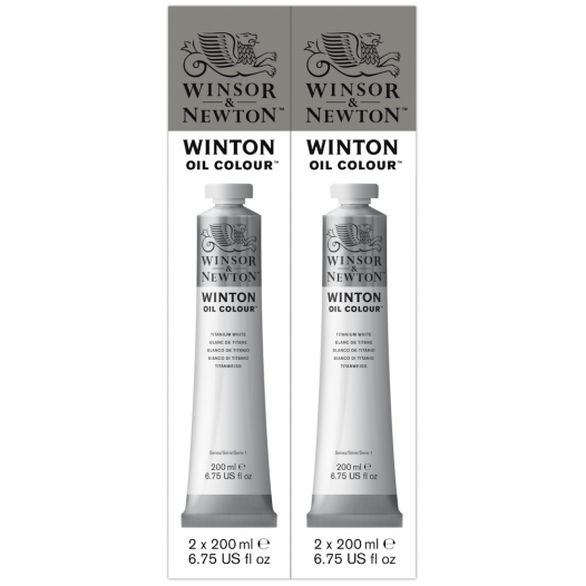 Winton Oil Colour Titanium White Twinpack (200ml)