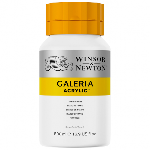 Galeria Titanium White Acrylic Colour (500ml)