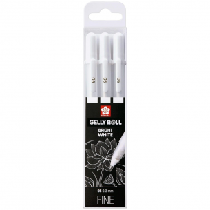 Gelly Roll Fine White Gel Pen Set (3pc)