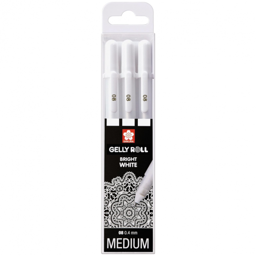 Gelly Roll Medium White Gel Pen Set 08 (3pc)