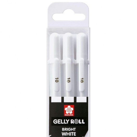 Gelly Roll Bold White Gel Pen Set 10 (3pc)