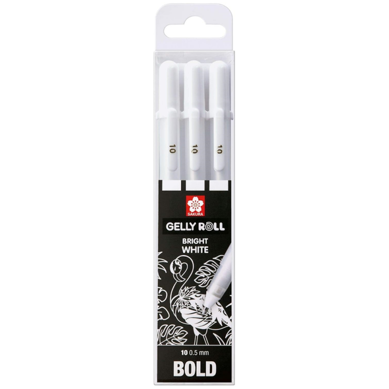 Gelly Roll Bold White Gel Pen Set (3pc)