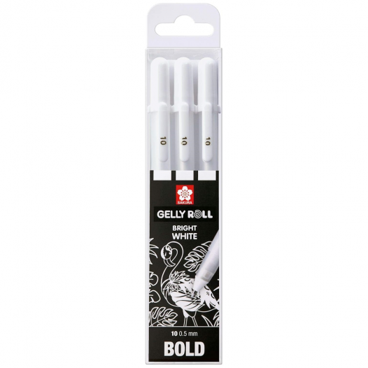 Gelly Roll Bold White Gel Pen Set 10 (3pc)