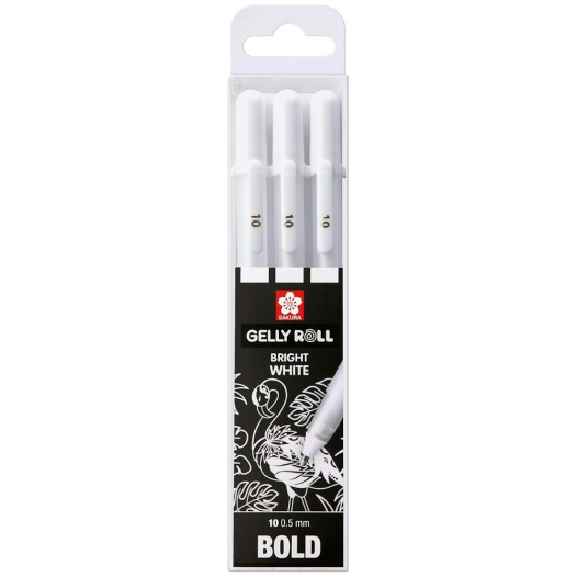 Gelly Roll Bold White Gel Pen Set (3pc)