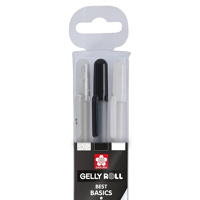 Gelly Roll Sparkle, Black & White Pen Set (3pc)