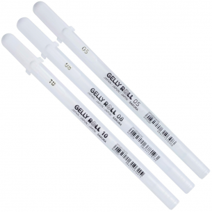 Gelly Roll Assorted White Gel Pen Set (3pc)