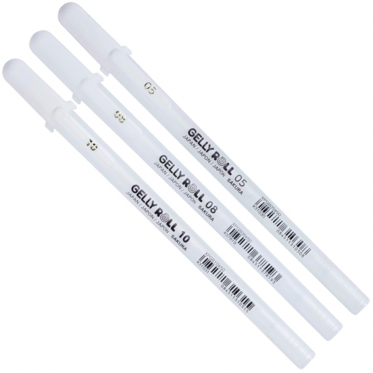 Gelly Roll Assorted White Gel Pen Set (3pc) Gelly Roll Assorted White Gel Pen Set (3pc)