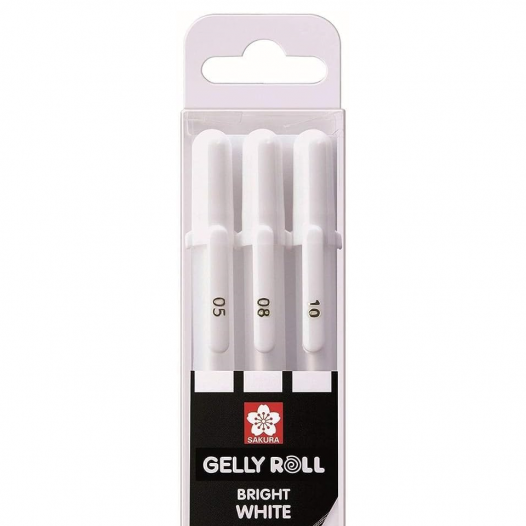 Gelly Roll Assorted White Gel Pen Set (3pc)