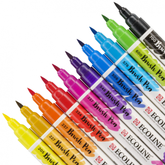 Royal Talens Ecoline Brush Pen - Set de 10 colores