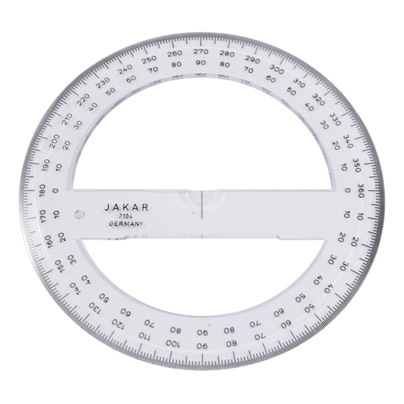 Clear Acrylic 6" Circle Protractor 2104