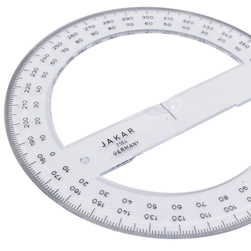 6" Clear Circular Protractor