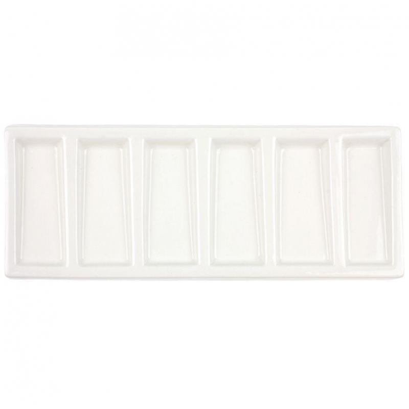 Porcelain Six-Well Rectangle Palette