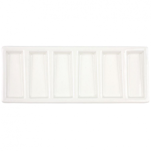 Porcelain Six-Well Rectangle Palette