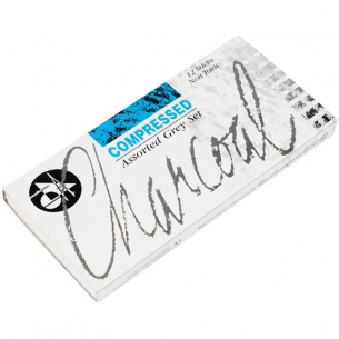 Compressed Assorted Grey Charcoal Sticks (12pc) Compressed Assorted Grey Charcoal Sticks (12pc)