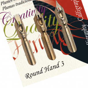 Round Hand 3 Dip Nibs (3pc)