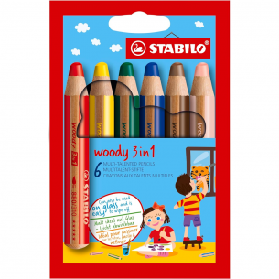 Woody 3-In-1 Pencil Set (6pc) Woody 3-In-1 Pencil Set (6pc)