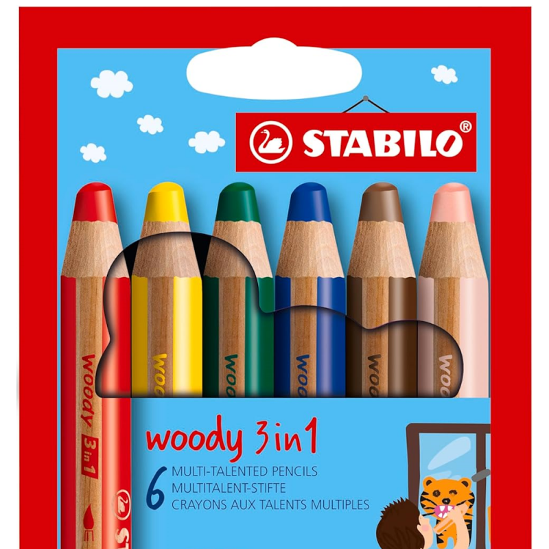 Woody 3-In-1 Pencil Set (6pc)