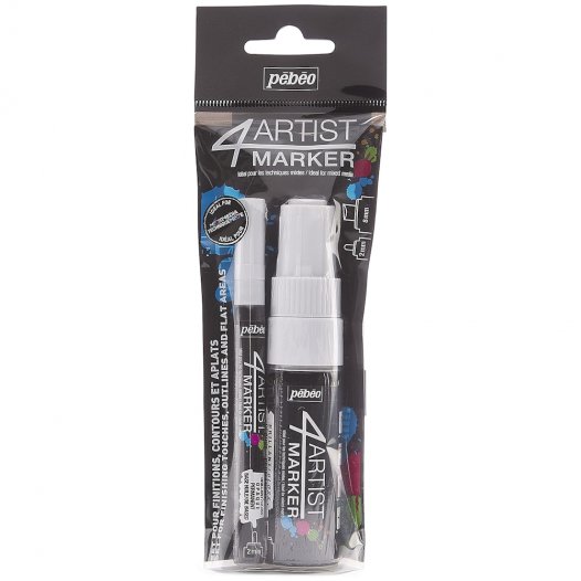 4Artist Marker White Duo (2pc) 4Artist Marker White Duo (2pc)