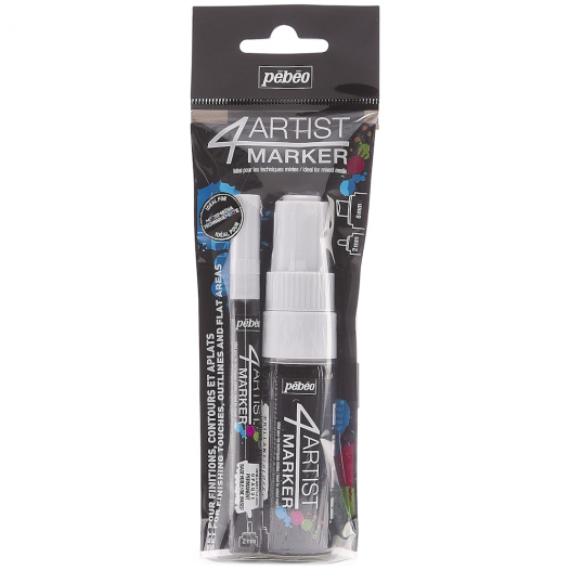 4Artist Marker White Duo (2pc)