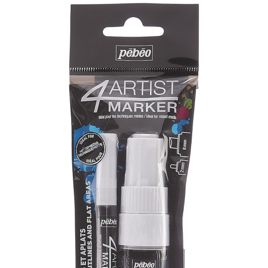 4Artist Marker White Duo (2pc)