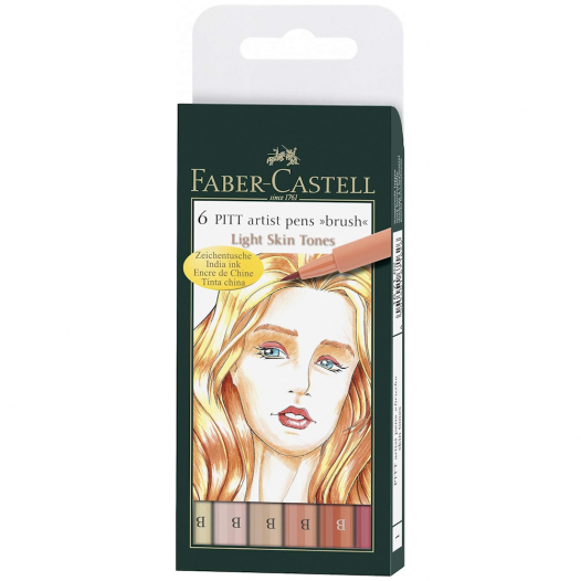 PITT Artist Brush Pen Light Skin Tone Wallet (6pc) PITT Artist Brush Pen Light Skin Tone Wallet (6pc)