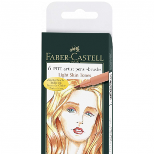 PITT Artist Brush Pen Light Skin Tone Wallet (6pc) PITT Artist Brush Pen Light Skin Tone Wallet (6pc)