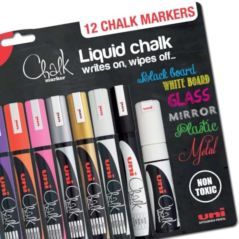 Liquid Chalk Marker Set (12pc)