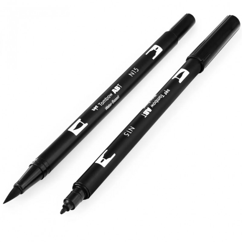 ABT Dual Brush Pen Black Pack (2pc)