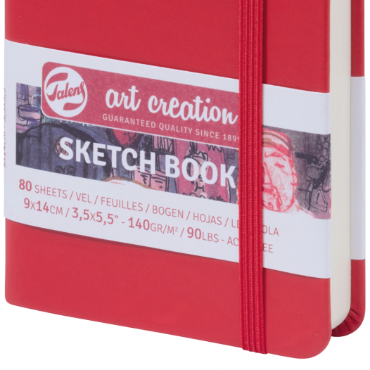 Art Creation 9 x 14cm Red Sketchbook