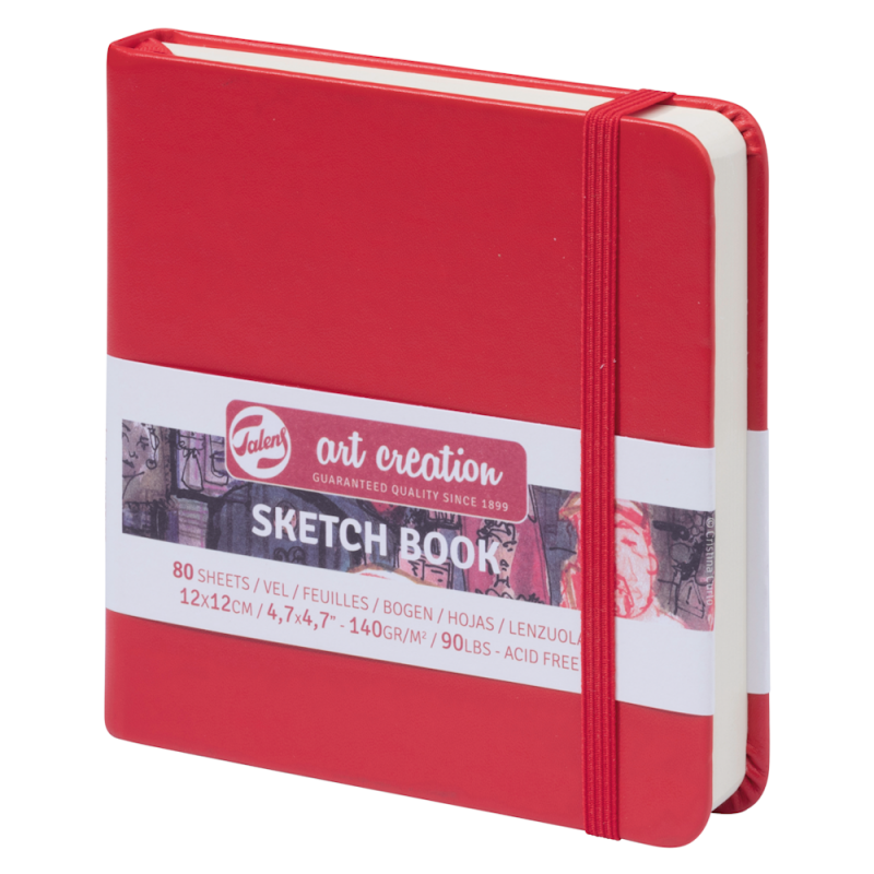 Art Creation 12 x 12cm Red Sketchbook