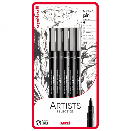 PIN Artist's Selection Drawing Pen Set (5pc)
