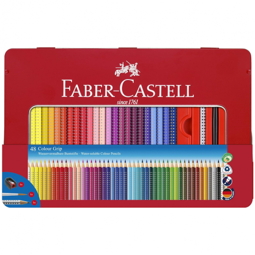 Colour Grip Pencil Tin + Accessories (51pc) Colour Grip Pencil Tin + Accessories (51pc)