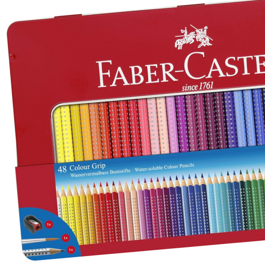 Colour Grip Pencil Tin + Accessories (51pc) Colour Grip Pencil Tin + Accessories (51pc)