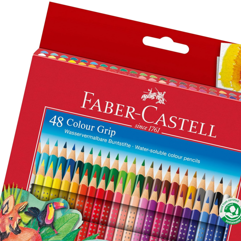 Colour Grip Pencil Box (48pc)