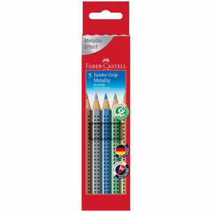 Jumbo Grip Colour Pencil Metallic Set (5pc) Jumbo Grip Colour Pencil Metallic Set (5pc)