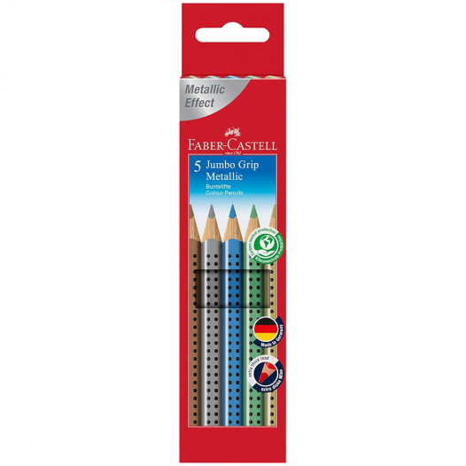 Jumbo Grip Colour Pencil Metallic Set (5pc) Jumbo Grip Colour Pencil Metallic Set (5pc)