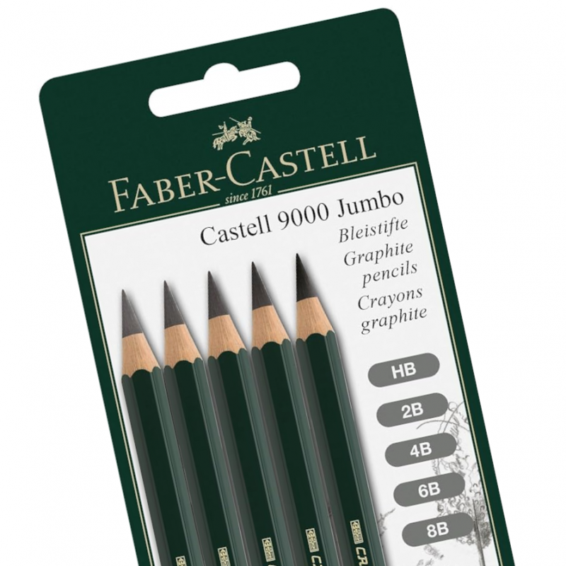 9000 Jumbo Graphite Pencil Set (5pc)