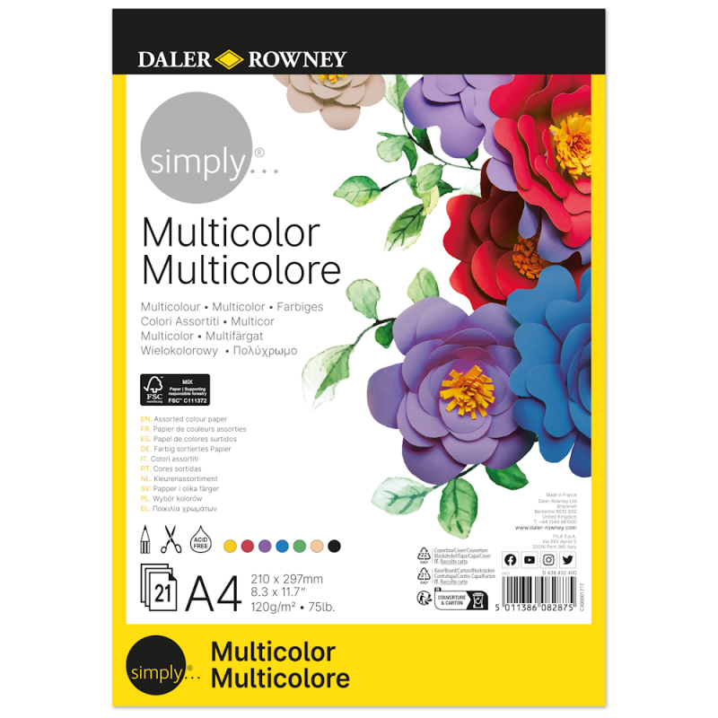 Simply A4 Multicolour Pad
