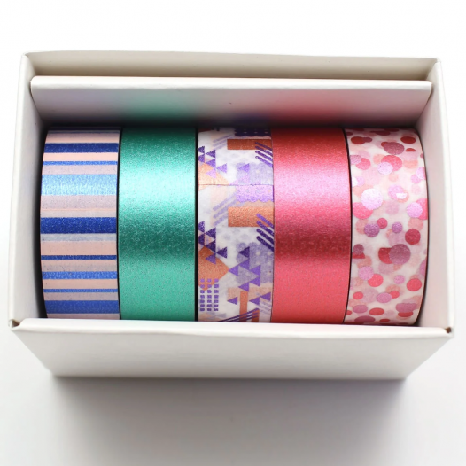 Washi Masking Tape Bright Gift Box (5pc) Washi Masking Tape Bright Gift Box (5pc)