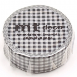 Washi Masking Tape - Delicate Checkered Black Washi Masking Tape - Delicate Checkered Black
