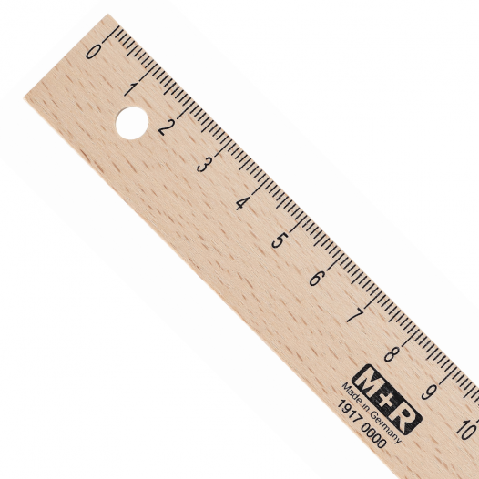 M+R 17cm Beech Ruler 3075 M+R 17cm Beech Ruler 3075