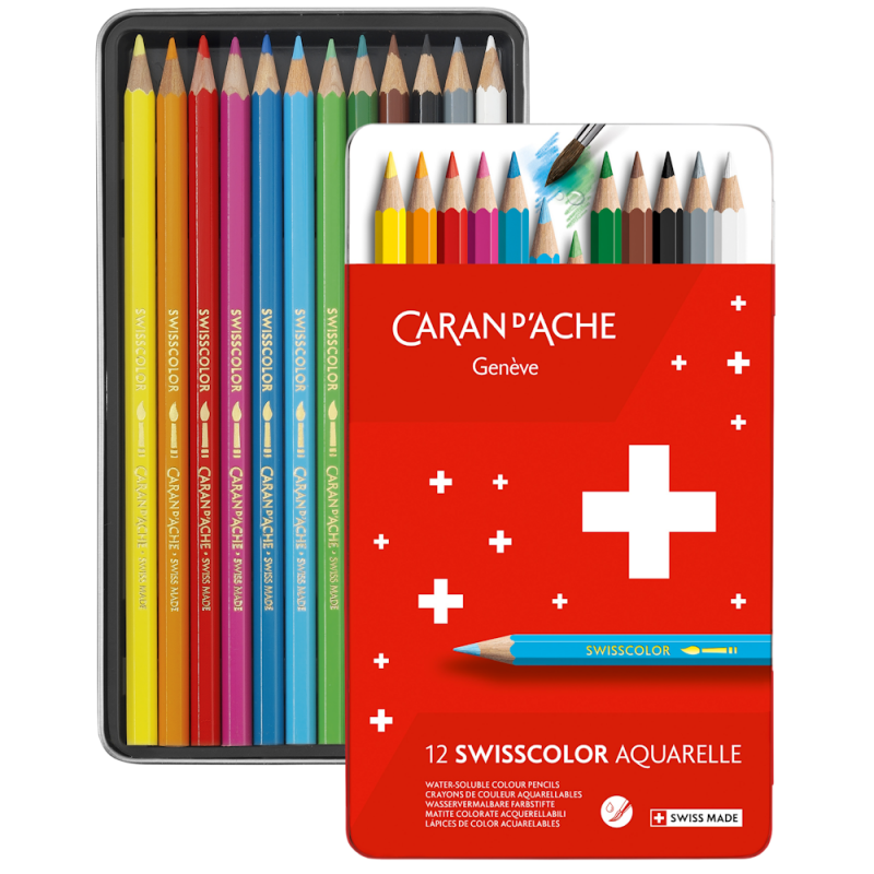 SWISSCOLOR Aquarelle Pencil Tin (12pc)